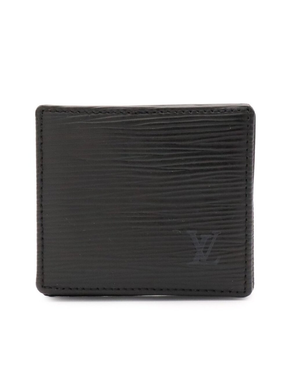 Louis Vuitton Epi Porte Monnaie Boite Coin Purse Square Shape Leather Noir Black